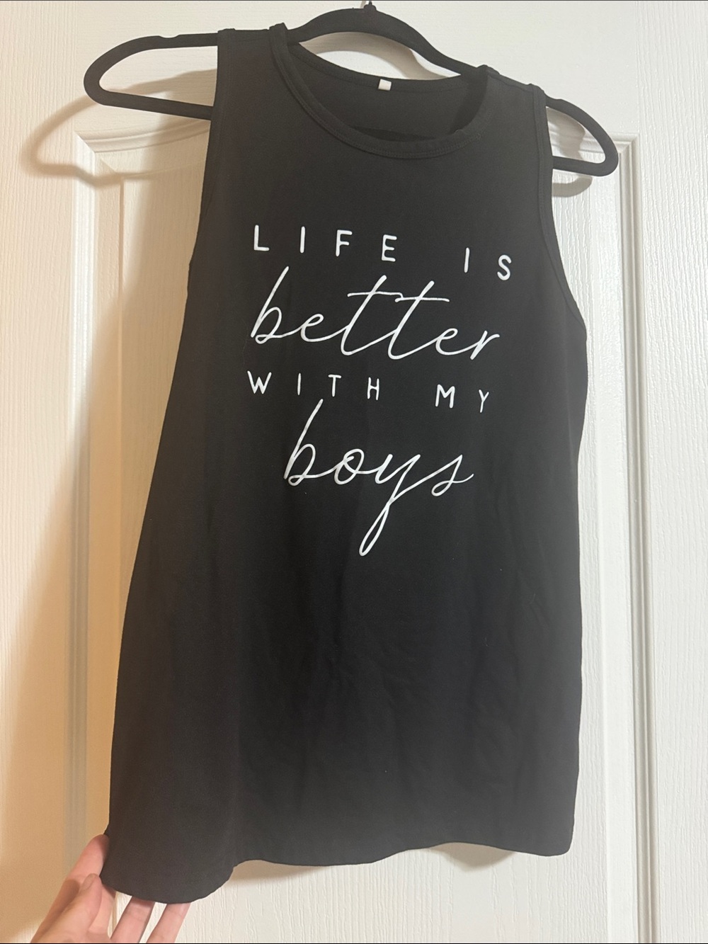 Life Is Better With My Boys Black Tank Top